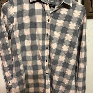 Banana Republic Pink and Gray Button Down Shirt